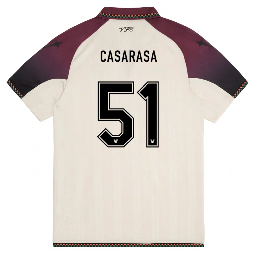 Danxen Kinder Asia Casarasa #51 Cremefarben Burgund Auswärtstrikot Trikot 2025/26 T-Shirt Österreich