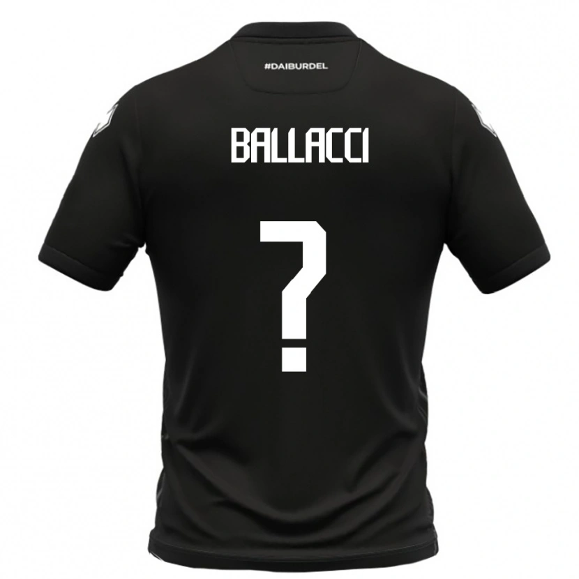 Danxen Kinder Edoardo Ballacci #0 Schwarz Weiß Auswärtstrikot Trikot 2025/26 T-Shirt Österreich