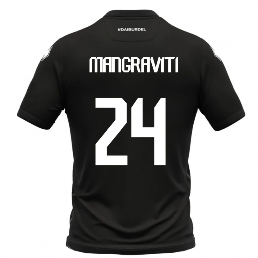 Danxen Kinder Massimiliano Mangraviti #24 Schwarz Weiß Auswärtstrikot Trikot 2025/26 T-Shirt Österreich