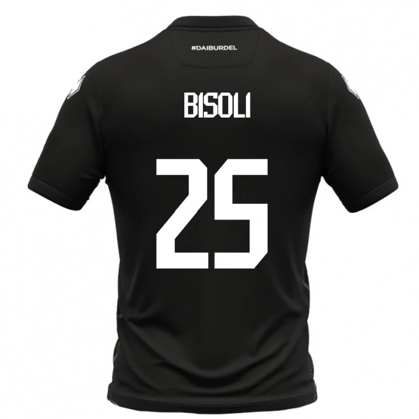 Danxen Kinder Dimitri Bisoli #25 Schwarz Weiß Auswärtstrikot Trikot 2025/26 T-Shirt Österreich