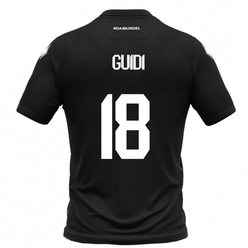 Danxen Kinder Matteo Guidi #18 Schwarz Weiß Auswärtstrikot Trikot 2025/26 T-Shirt Österreich