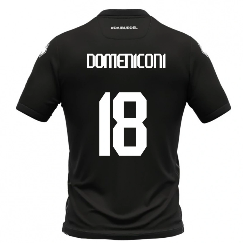 Danxen Kinder Riccardo Domeniconi #18 Schwarz Weiß Auswärtstrikot Trikot 2025/26 T-Shirt Österreich