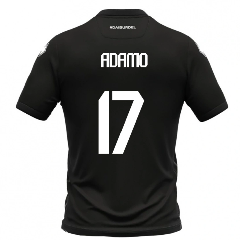Danxen Kinder Emanuele Adamo #17 Schwarz Weiß Auswärtstrikot Trikot 2025/26 T-Shirt Österreich