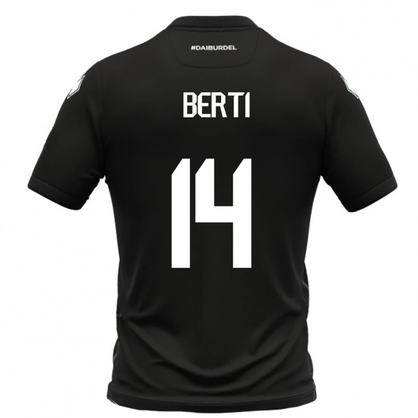 Danxen Kinder Tommaso Berti #14 Schwarz Weiß Auswärtstrikot Trikot 2025/26 T-Shirt Österreich