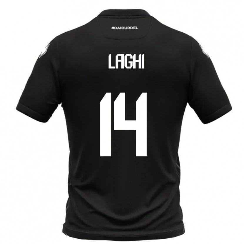 Danxen Kinder Riccardo Laghi #14 Schwarz Weiß Auswärtstrikot Trikot 2025/26 T-Shirt Österreich