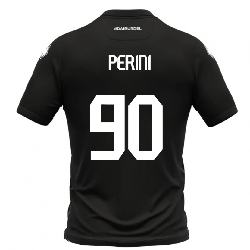 Danxen Kinder Giovanni Perini #90 Schwarz Weiß Auswärtstrikot Trikot 2025/26 T-Shirt Österreich