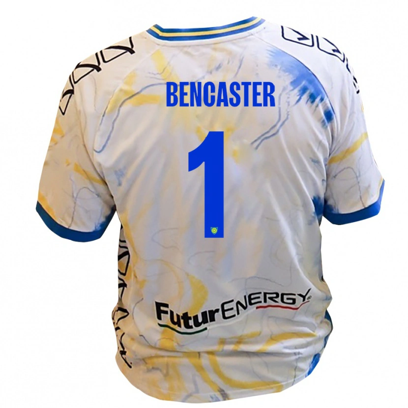 Danxen Kinder Mattia Bencaster #1 Weiß Gelb Blau Auswärtstrikot Trikot 2025/26 T-Shirt Österreich