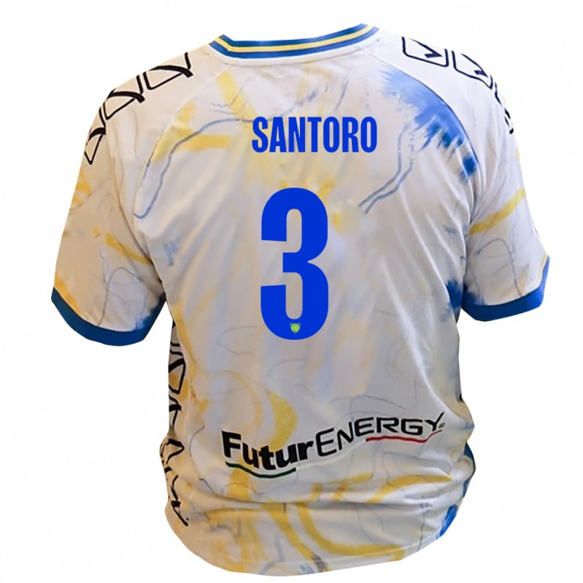 Danxen Kinder Albert Santoro #3 Weiß Gelb Blau Auswärtstrikot Trikot 2025/26 T-Shirt Österreich