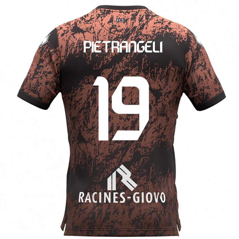 Danxen Kinder Nicola Pietrangeli #19 Braun Schwarz Auswärtstrikot Trikot 2025/26 T-Shirt Österreich