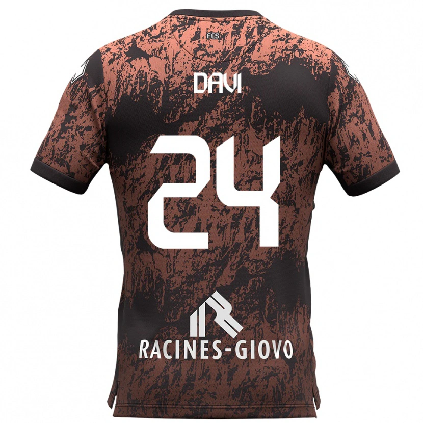 Danxen Kinder Simone Davi #24 Braun Schwarz Auswärtstrikot Trikot 2025/26 T-Shirt Österreich