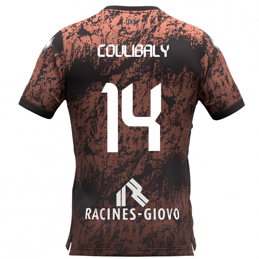 Danxen Kinder Mamadou Coulibaly #14 Braun Schwarz Auswärtstrikot Trikot 2025/26 T-Shirt Österreich