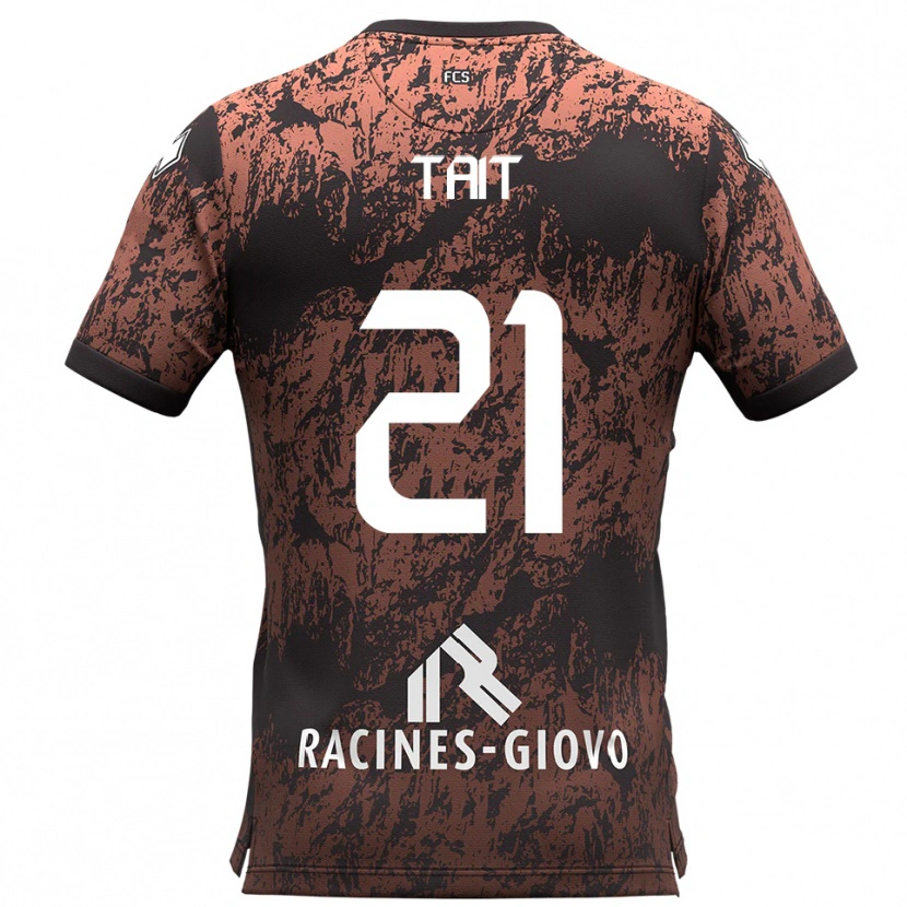 Danxen Kinder Fabian Tait #21 Braun Schwarz Auswärtstrikot Trikot 2025/26 T-Shirt Österreich