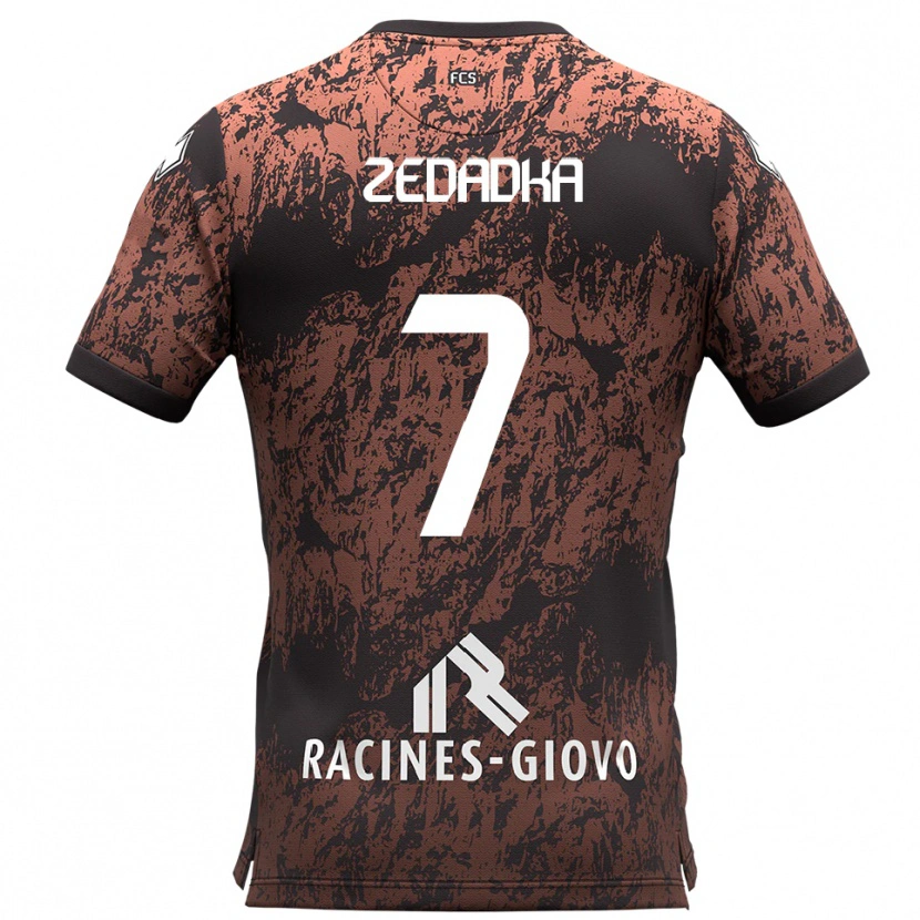 Danxen Kinder Karim Zedadka #7 Braun Schwarz Auswärtstrikot Trikot 2025/26 T-Shirt Österreich