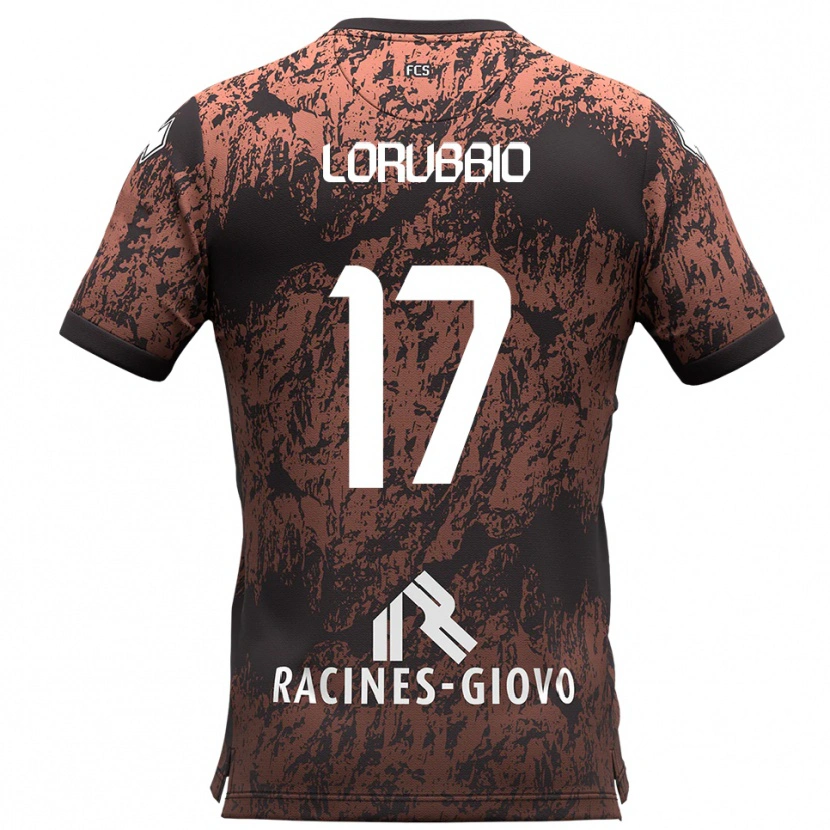 Danxen Kinder Domenico Lorubbio #17 Braun Schwarz Auswärtstrikot Trikot 2025/26 T-Shirt Österreich
