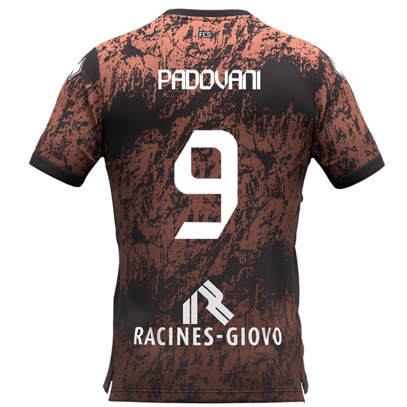 Danxen Kinder Simone Padovani #9 Braun Schwarz Auswärtstrikot Trikot 2025/26 T-Shirt Österreich