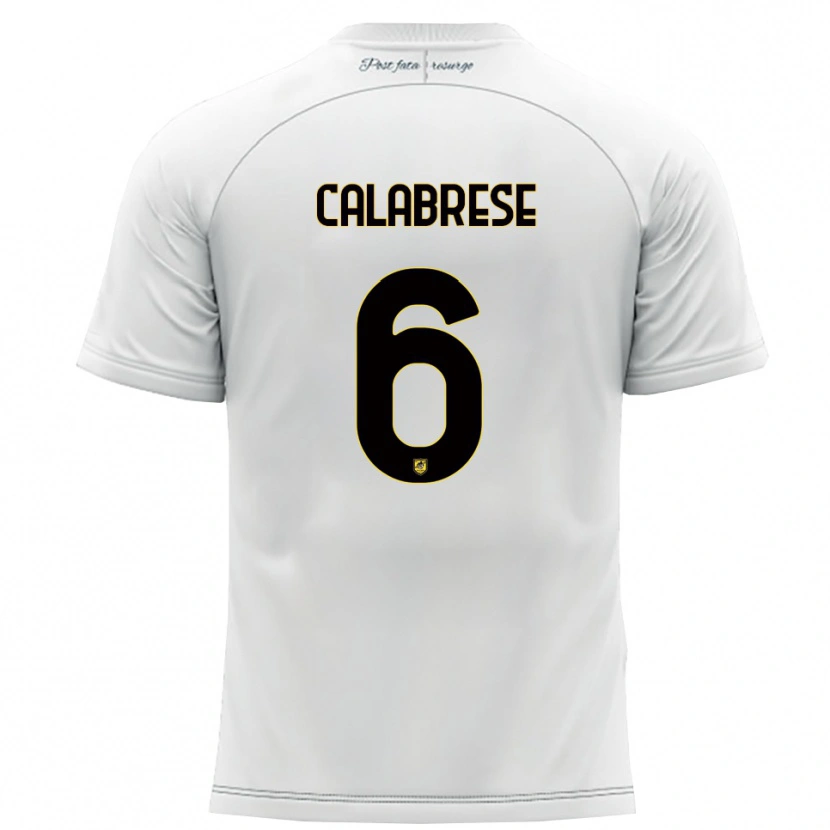 Danxen Kinder Daniele Calabrese #6 Weiß Gelb Auswärtstrikot Trikot 2025/26 T-Shirt Österreich