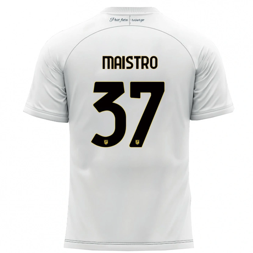 Danxen Kinder Fabio Maistro #37 Weiß Gelb Auswärtstrikot Trikot 2025/26 T-Shirt Österreich
