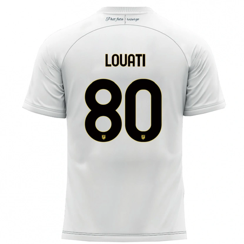 Danxen Kinder Alessandro Louati #80 Weiß Gelb Auswärtstrikot Trikot 2025/26 T-Shirt Österreich