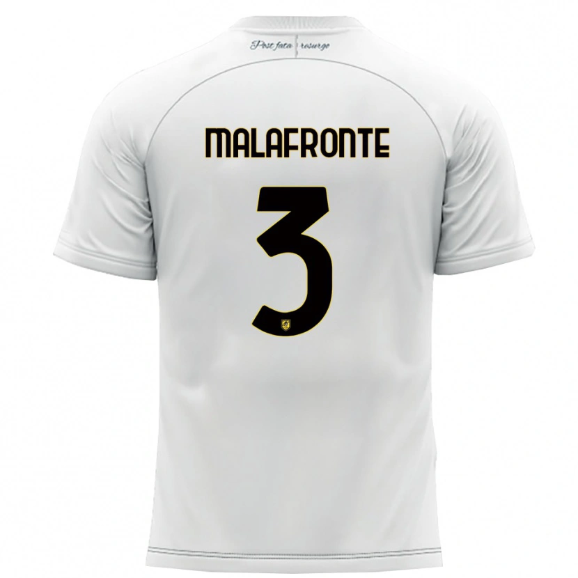 Danxen Kinder Salvatore Malafronte #3 Weiß Gelb Auswärtstrikot Trikot 2025/26 T-Shirt Österreich