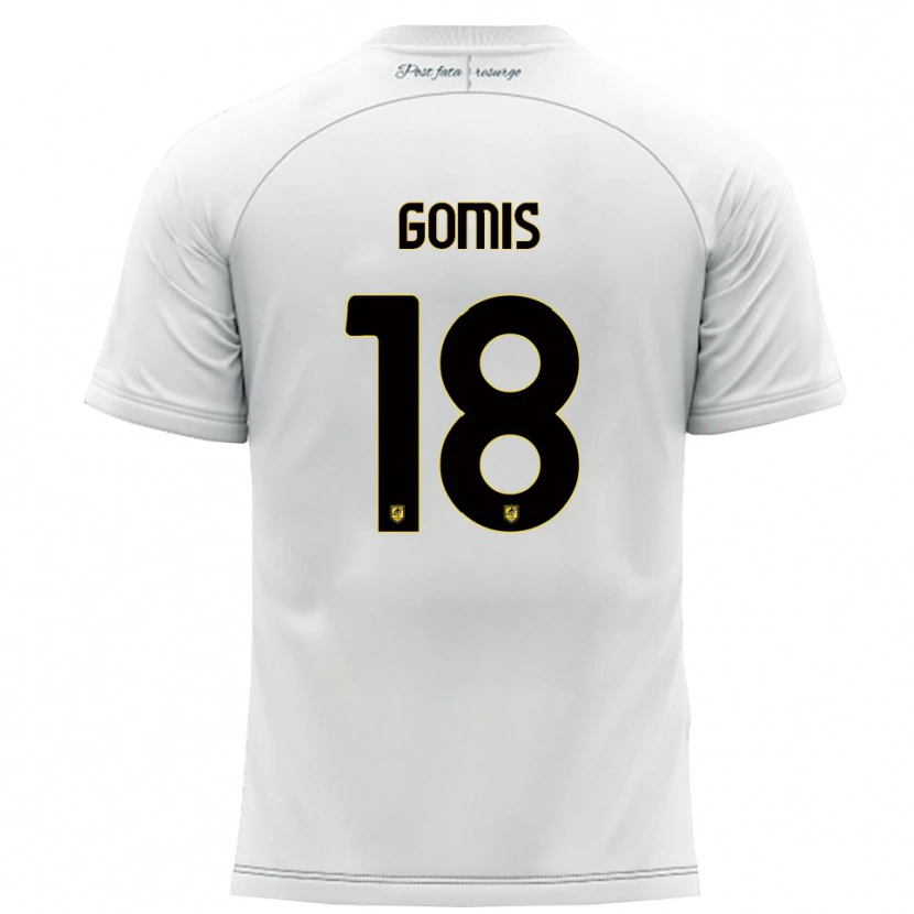 Danxen Kinder Francis Gomis #18 Weiß Gelb Auswärtstrikot Trikot 2025/26 T-Shirt Österreich