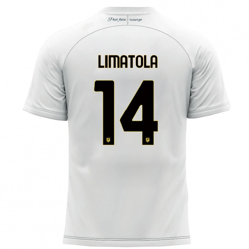 Danxen Kinder Luigi Limatola #14 Weiß Gelb Auswärtstrikot Trikot 2025/26 T-Shirt Österreich