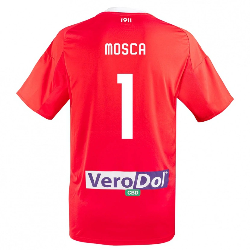 Danxen Kinder Lorenzo Mosca #1 Rot Weiß Auswärtstrikot Trikot 2025/26 T-Shirt Österreich