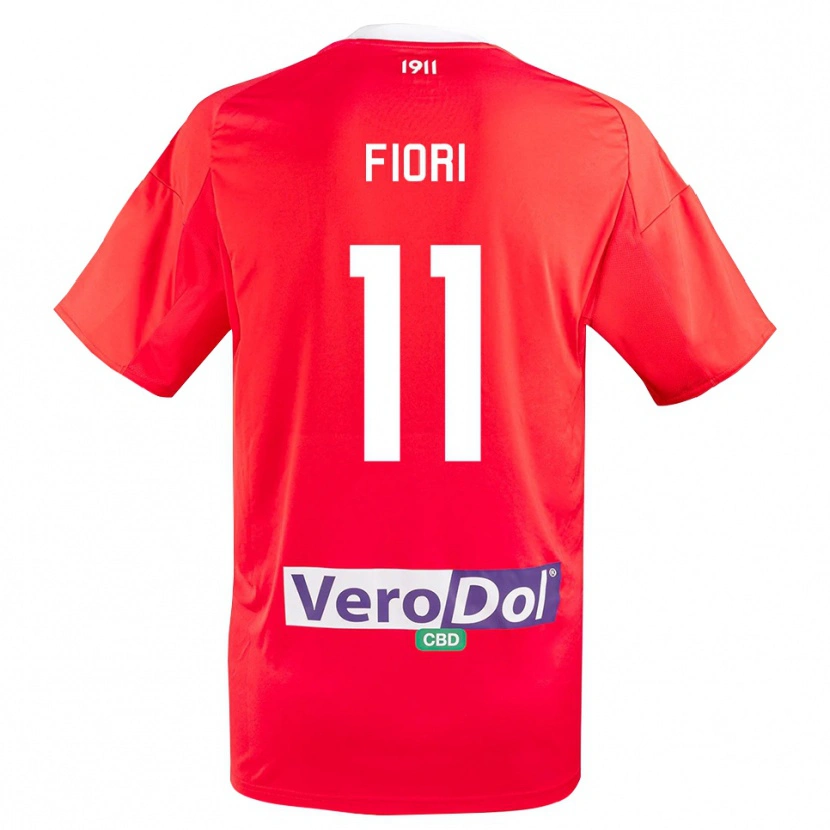 Danxen Kinder Antonio Fiori #11 Rot Weiß Auswärtstrikot Trikot 2025/26 T-Shirt Österreich