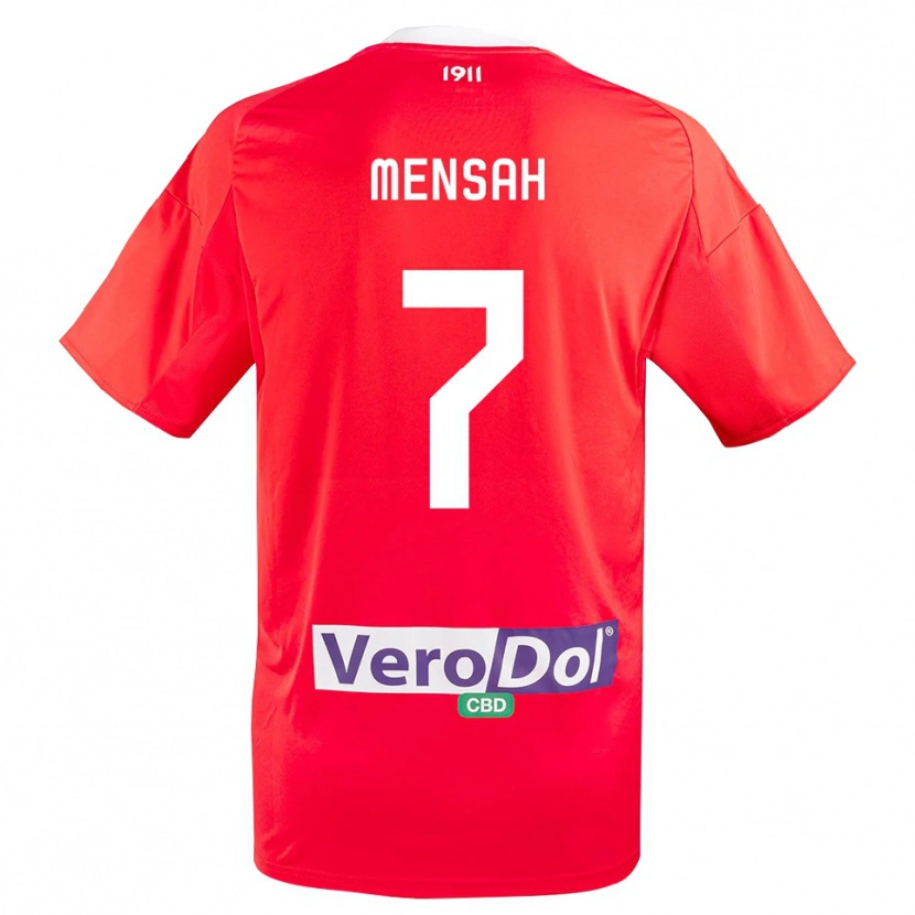 Danxen Kinder Davis Mensah #7 Rot Weiß Auswärtstrikot Trikot 2025/26 T-Shirt Österreich