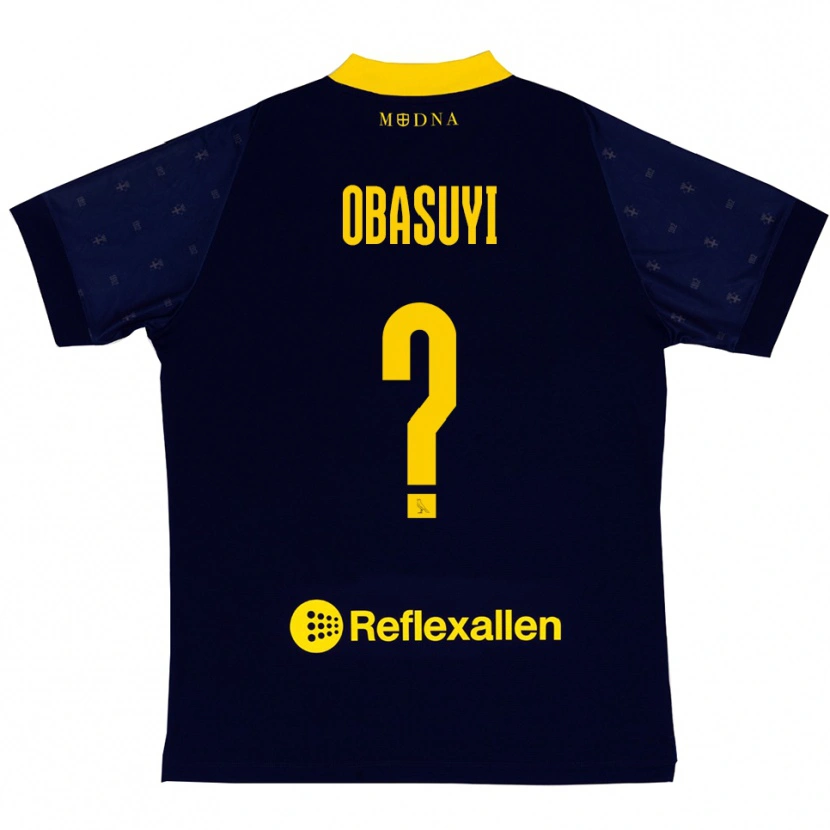 Danxen Kinder Freedom Obasuyi #0 Marineblau Gelb Auswärtstrikot Trikot 2025/26 T-Shirt Österreich