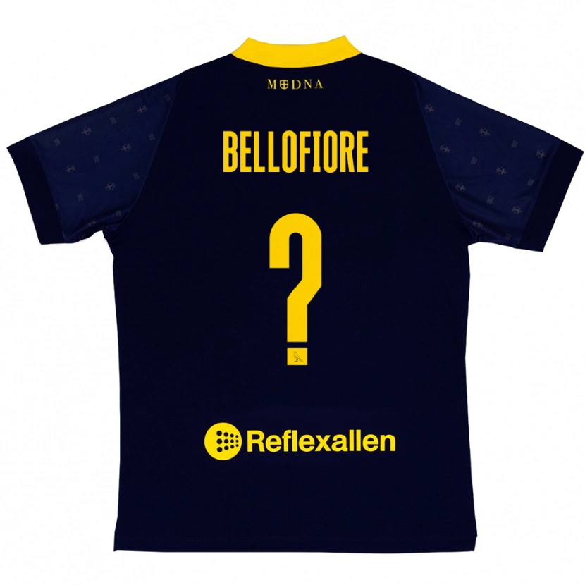 Danxen Kinder Raffaele Bellofiore #0 Marineblau Gelb Auswärtstrikot Trikot 2025/26 T-Shirt Österreich