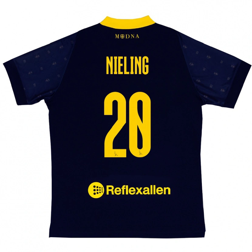 Danxen Kinder Bryant Nieling #20 Marineblau Gelb Auswärtstrikot Trikot 2025/26 T-Shirt Österreich