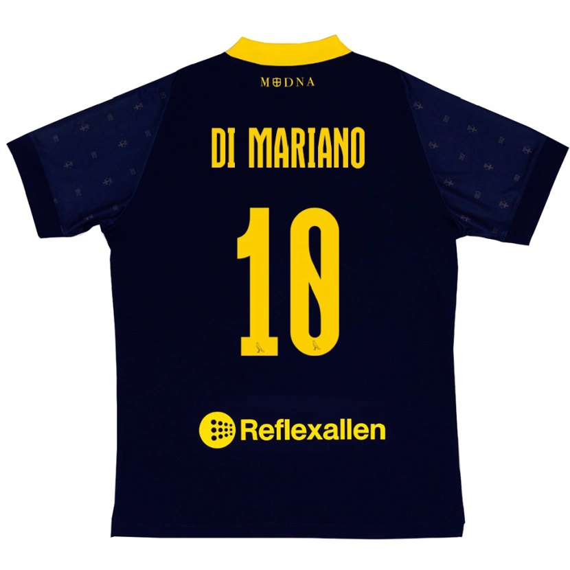 Danxen Kinder Francesco Di Mariano #10 Marineblau Gelb Auswärtstrikot Trikot 2025/26 T-Shirt Österreich