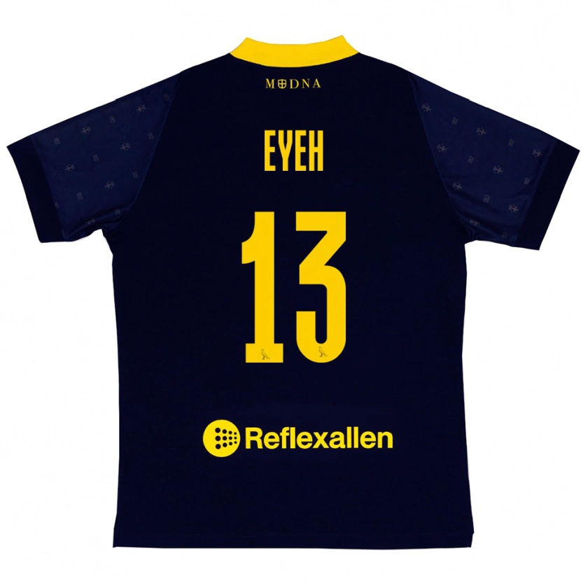 Danxen Kinder Nicholas Eyeh #13 Marineblau Gelb Auswärtstrikot Trikot 2025/26 T-Shirt Österreich