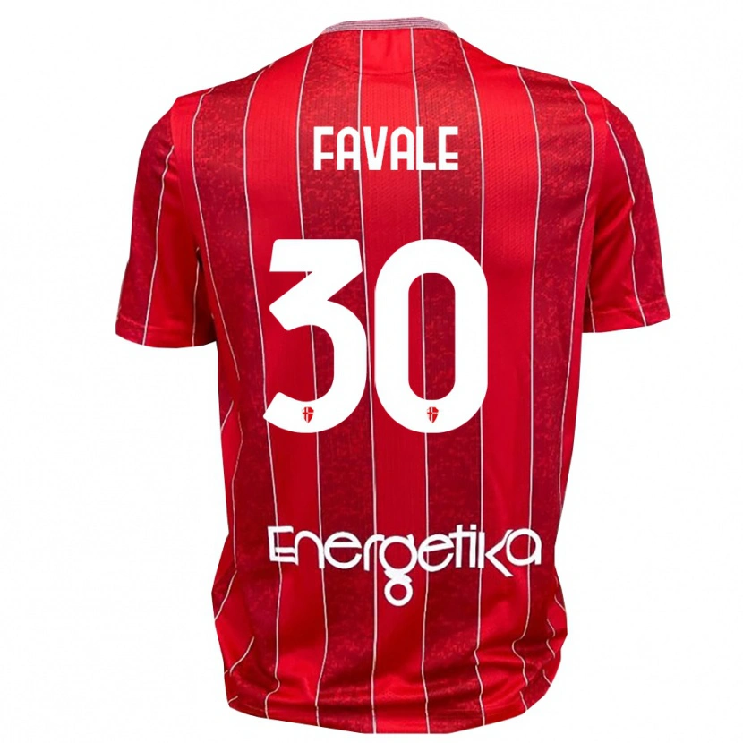 Danxen Kinder Giulio Favale #30 Rot Weiß Auswärtstrikot Trikot 2025/26 T-Shirt Österreich
