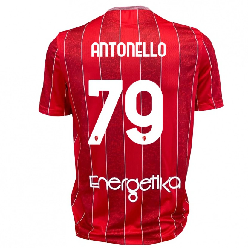 Danxen Kinder Andrea Antonello #79 Rot Weiß Auswärtstrikot Trikot 2025/26 T-Shirt Österreich