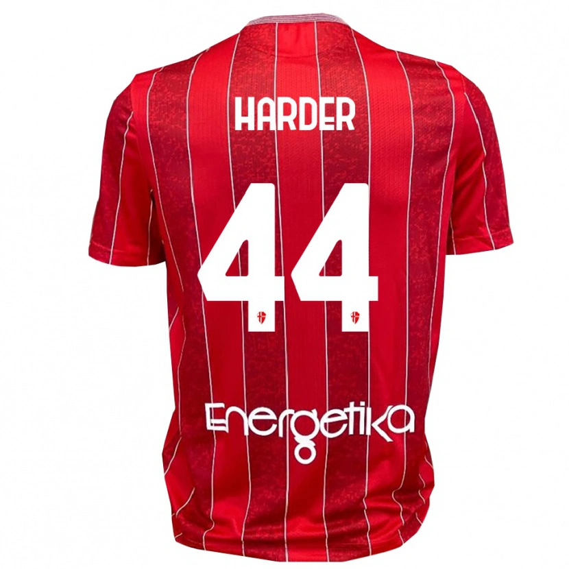 Danxen Kinder Jonas Harder #44 Rot Weiß Auswärtstrikot Trikot 2025/26 T-Shirt Österreich