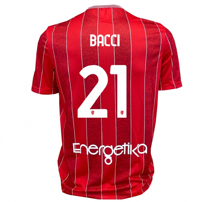 Danxen Kinder Jacopo Bacci #21 Rot Weiß Auswärtstrikot Trikot 2025/26 T-Shirt Österreich