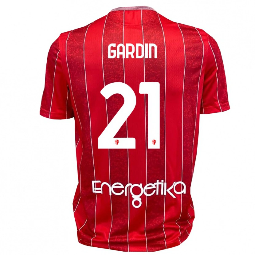 Danxen Kinder Mattia Gardin #21 Rot Weiß Auswärtstrikot Trikot 2025/26 T-Shirt Österreich