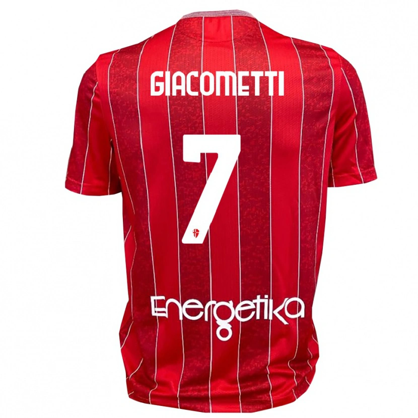Danxen Kinder Alex Giacometti #7 Rot Weiß Auswärtstrikot Trikot 2025/26 T-Shirt Österreich