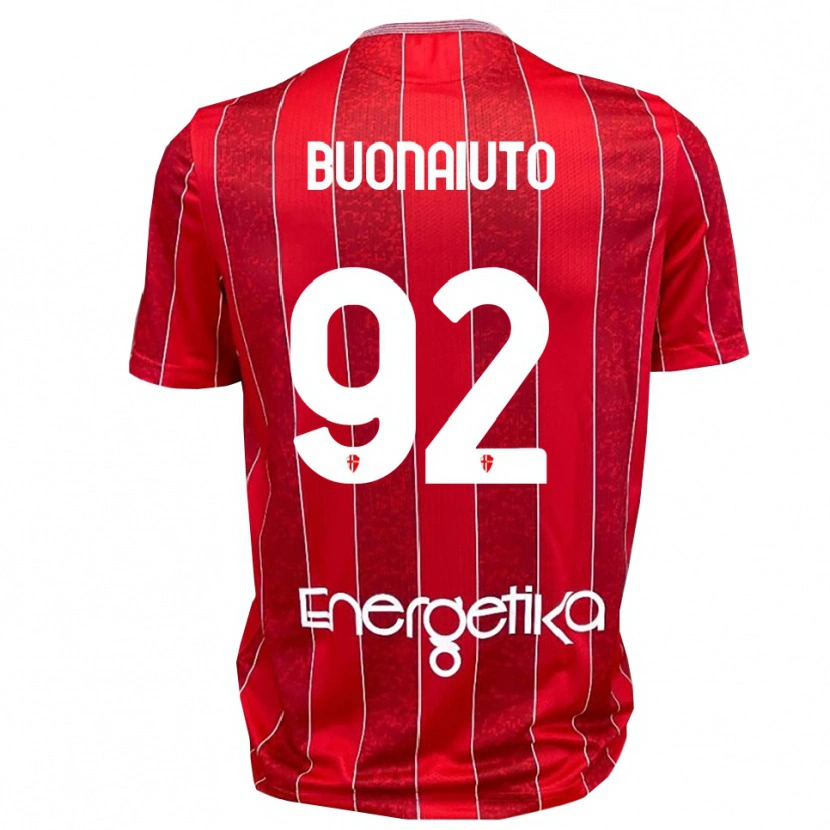 Danxen Kinder Cristian Buonaiuto #92 Rot Weiß Auswärtstrikot Trikot 2025/26 T-Shirt Österreich