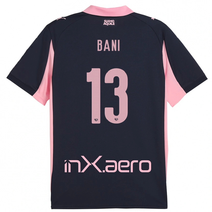 Danxen Kinder Mattia Bani #13 Marineblau Pink Auswärtstrikot Trikot 2025/26 T-Shirt Österreich