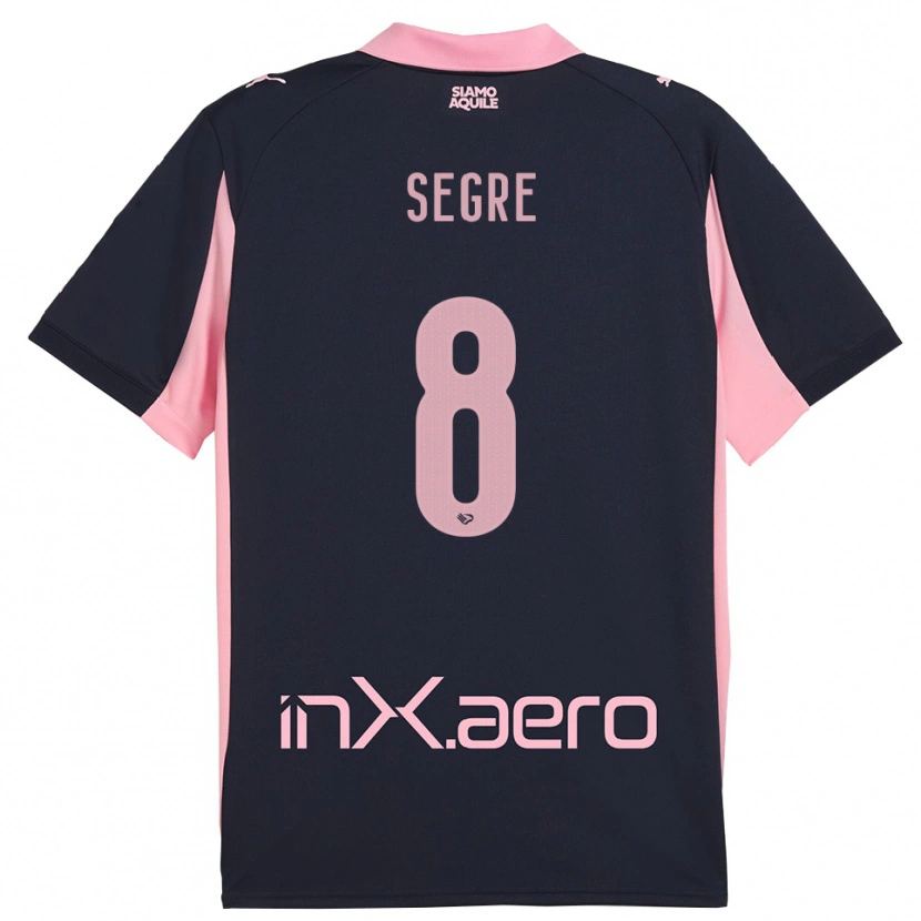 Danxen Kinder Jacopo Segre #8 Marineblau Pink Auswärtstrikot Trikot 2025/26 T-Shirt Österreich