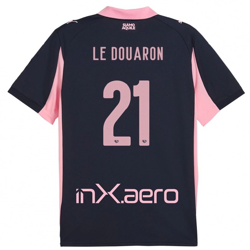 Danxen Kinder Jérémy Le Douaron #21 Marineblau Pink Auswärtstrikot Trikot 2025/26 T-Shirt Österreich