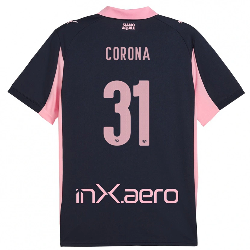 Danxen Kinder Giacomo Corona #31 Marineblau Pink Auswärtstrikot Trikot 2025/26 T-Shirt Österreich