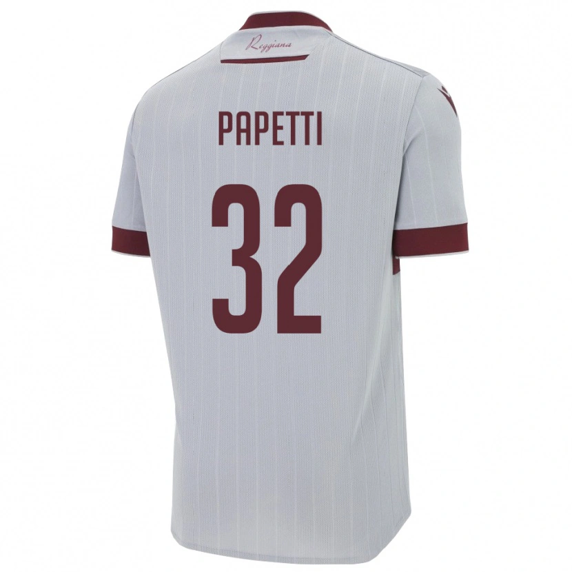 Danxen Kinder Andrea Papetti #32 Burgund Weiß Auswärtstrikot Trikot 2025/26 T-Shirt Österreich