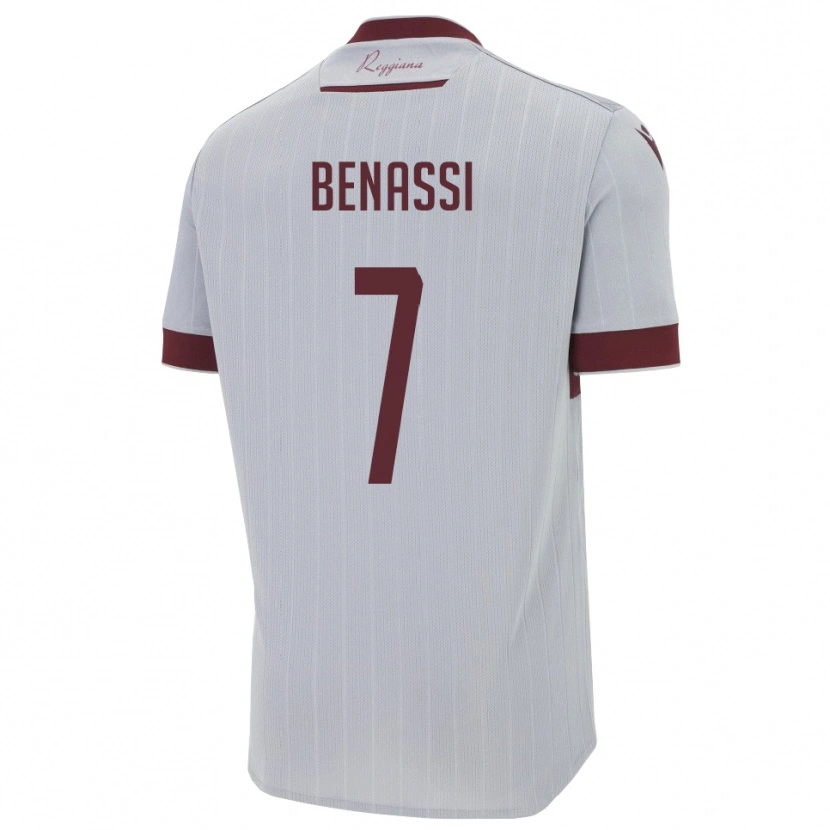 Danxen Kinder Federico Benassi #7 Burgund Weiß Auswärtstrikot Trikot 2025/26 T-Shirt Österreich