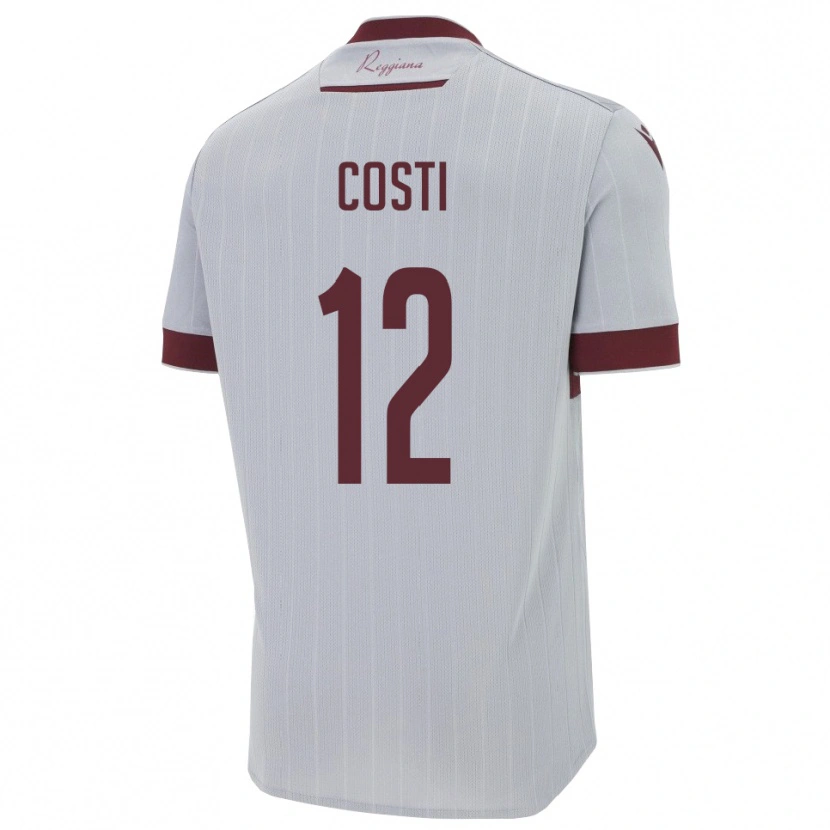 Danxen Kinder Filippo Costi #12 Burgund Weiß Auswärtstrikot Trikot 2025/26 T-Shirt Österreich