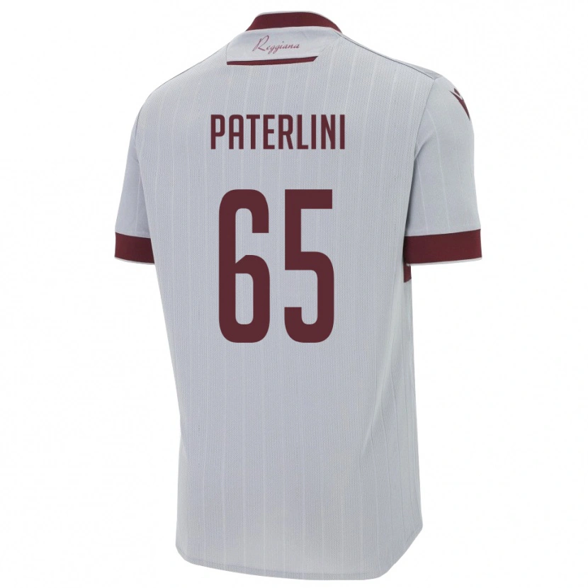 Danxen Kinder Federico Paterlini #65 Burgund Weiß Auswärtstrikot Trikot 2025/26 T-Shirt Österreich