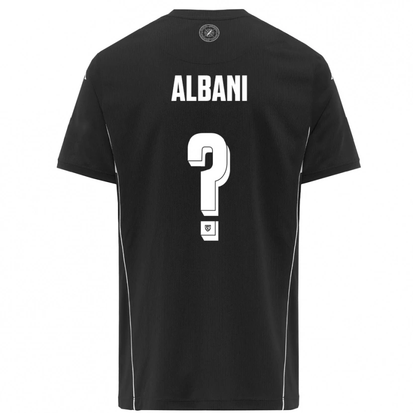 Danxen Kinder Fabio Albani #0 Schwarz Weiß Auswärtstrikot Trikot 2025/26 T-Shirt Österreich