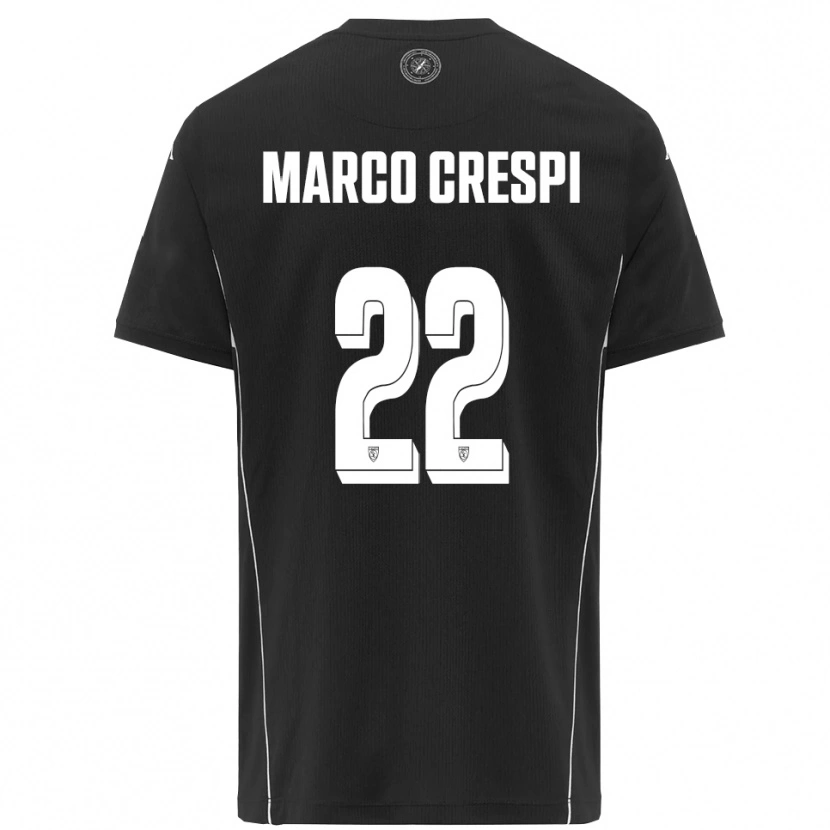 Danxen Kinder Gian Marco Crespi #22 Schwarz Weiß Auswärtstrikot Trikot 2025/26 T-Shirt Österreich